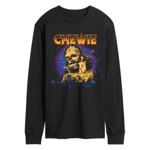 Men's - Star Wars - Chewie Hair Metal Long Sleeve Graphic T-Shirt - 1 of 3