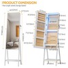 Fredees RGB LED Jewelry Mirror Cabinet, Standing Armoire Organizer, Full-Length Floor Mirror with Jewelry Storage & LED Lights - 2 of 4