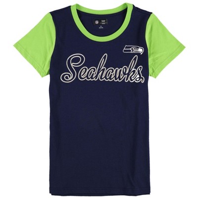 NFL Womens Seattle Seahawks Fitted Logo Graphic T-Shirt