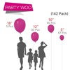 PartyWoo Balloons Jazzberry Jam Dark Magenta Fuchsia 18 12 10 5 Inch 142 pcs - 2 of 4