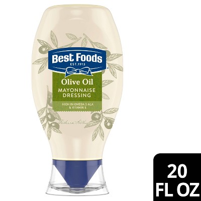 Best Foods Mayonnaise Dressing With Olive Oil Squeeze - 20 Fl Oz : Target