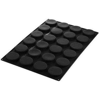 Silikomart Professional SQ077 Disco Silicone Mold with 24 Cavities, Each Cavity is 2.95 Inch Diameter x 0.59 Inch High