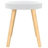 vidaXL Side Table White 15 in.x15 in.x15.7 in. Engineered Wood&Solid Wood Pine - 4 of 4