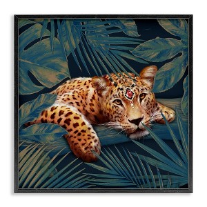 Stupell Industries Tropical Leopard with Glitz Gem, 12" x 12" - 1 of 4