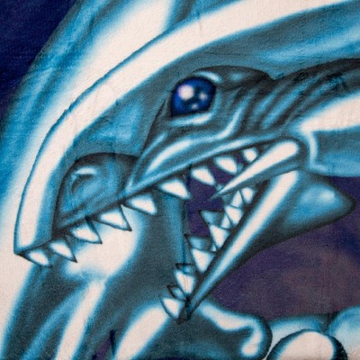 Yu-Gi-Oh! Blue-Eyes White Dragon Fleece Throw Blanket 45 x 60 Inches