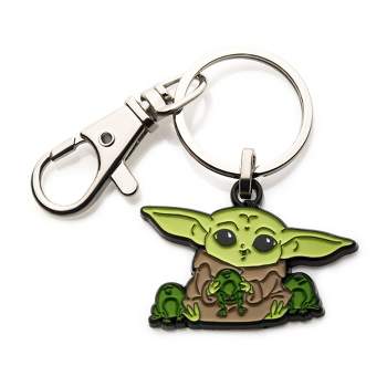SalesOne LLC Star Wars The Mandalorian The Child Eating Space Frogs Enamel Keychain