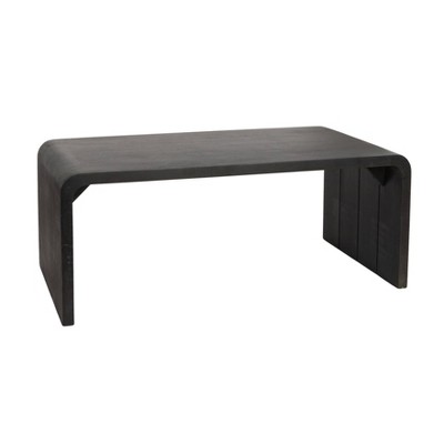 45 in Black Mango Wood Waterfall Edge Coffee Table