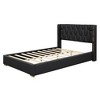 Full Size Upholstered Platform Bed with Metal Strips - 4 of 4