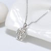 Family Tree Life Pendant Necklace for Women Sterling Silver Cz Ginger Lyne Collection - 2 of 4