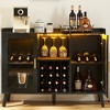 LOVMOR Home Coffee Cabinet with Wine and Glass Rack - 2 of 4