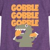 Girls' - Instant Message - Gobble Dinosaur Fitted Short Sleeve Graphic T-Shirt - 2 of 4