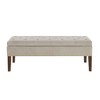 NicBex 48 Inch Storage Ottoman Bench Modern Velvet Bench with Arms, Button Tufted Cushion for Living Room, Bedroom, Entryway - 3 of 4