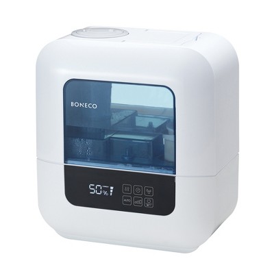 Image of BONECO U700 Whisper Quiet Top Fill Ultrasonic Variable Mist Humidifier for Large Rooms with Self Cleaning Mode, Digital Display, and Auto Shutoff