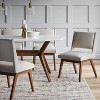 Holmdel Mid-Century Dining Chair Beige - Threshold™: Solid Wood, Foam-Filled Seat, Armless - image 2 of 4