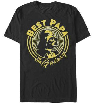 Men's Star Wars Darth Vader Best Papa in the Galaxy Sun T-Shirt