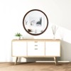 WallBeyond 26" Round Classic Wood Wall Mirror Walnut Brown - 4 of 4