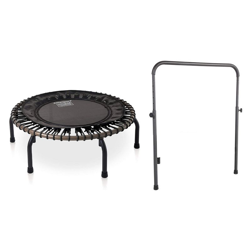 JumpSport 350 PRO Indoor Heavy Duty Lightweight 39-Inch Fitness Trampoline with Handle Bar Accessory, Black, 1 of 7