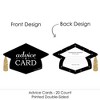 Big Dot of Happiness Gold - Tassel Worth the Hassle - Grad Cap Wish Card Graduation Party Activities - Shaped Advice Cards Games - Set of 20 - 3 of 4