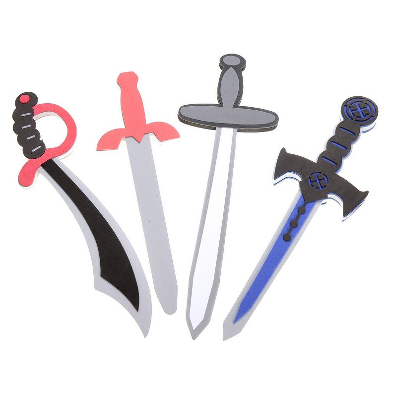 Insten 8 Pack Foam Swords Playset, Pretend Toy Weapons for Kids, 4 of 7