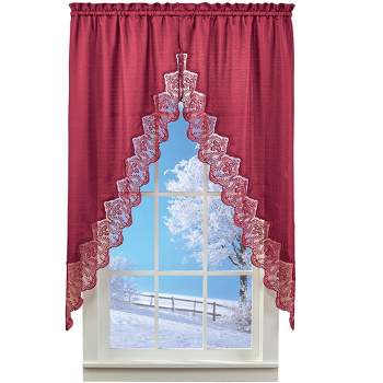 Collections Etc Lace Border Curtain