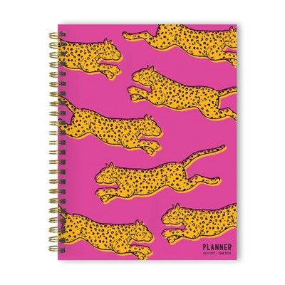 2021-22 Academic Planner 8"x6" Leaping Leopards Daily/Weekly/Monthly - The Time Factory