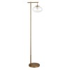Hudson and Canal 68" Tall Arc Floor Lamp with Glass Shade - 2 of 4
