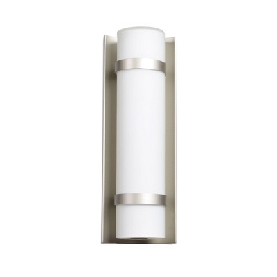 Cilindro Brushed Steel 12" Dimmable LED Outdoor Wall Light