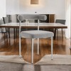 HomeRoots Set of Two Gray And Silver Upholstered Polyester Open Back Dining Side Chairs - 2 of 4
