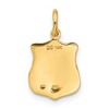 Black Bow Jewelry 14k Yellow Gold Police Badge Charm - 3 of 4