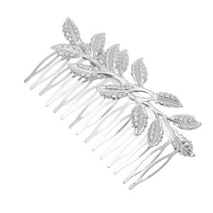 Unique Bargains Women's Portable Leaves Side Comb 1 Pc - 1 of 4