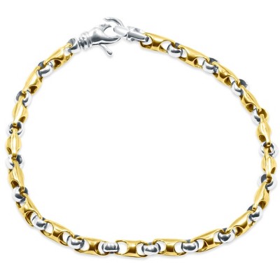 Pompeii3 Men's Mariner & Rolo Link 14k Gold (19gram) or Platinum (32gram) 5mm Bracelet 9.5"
