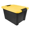 IRIS 20qt Plastic Storage Bins with Lids Black Latching Stackable Totes 6pk - 2 of 2