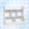 INFURNIC Decorative Bookshelf 3 Tier Kids Toy Shelf with 5 Compartments and Anti Tip Device, White, 36"*16.9"*31.1" - 4 of 4