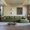 135 Inch Plush Corduroy Fabric Camel Cloud Sectional Couch with L-Shape Chaise Modern Modular Sofa for Living Room Apartment - 3 of 4