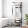 5/10 hooksHall Trees Entryway Bench with Storage, Multifunctional Hallway Organizer, Wood Look Accent Furniture w/ Metal Frame - 2 of 4