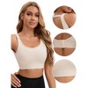 INSPIRE CHIC Women's Open Back Workout Tank with Built-In Bras Constrast Color Crop Sports Vest - 3 of 4