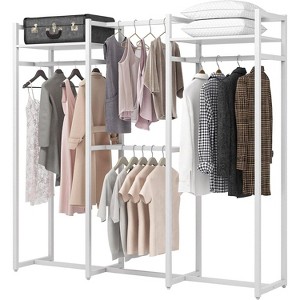 Tribesigns Garment Rack, Free Standing Closet Organizer With Shelves ...