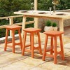 WestinTrends Malibu 24" All Weather Hdpe Outdoor Patio Square Backless Counter Stool (Set of 3) - 2 of 4