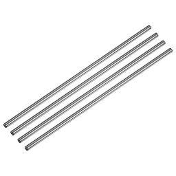 Unique Bargains Smooth Cocktail Coffee Juice Reusable Metal Straw 4 Pcs