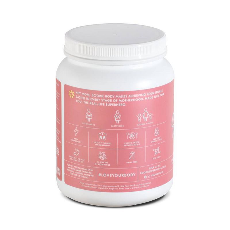 Boobie Body Organic Pregnancy and Lactation Vegan Protein Shake Chocolate Bliss - 23.4oz/1 Tub, 4 of 8