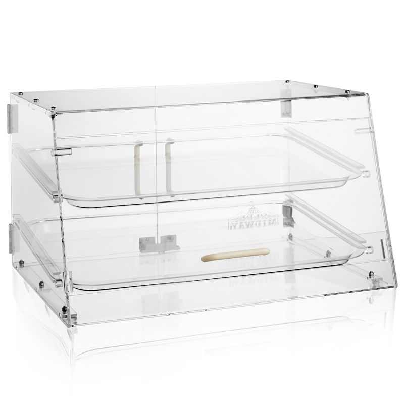 Olde Midway 2-Tier Acrylic Bakery Display Case with Trays, 2 of 8
