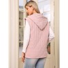 INSPIRE CHIC Women's Oversized Sleeveless Winter Gilet Quilted Zip Hoodie Puffer Vest - 3 of 4