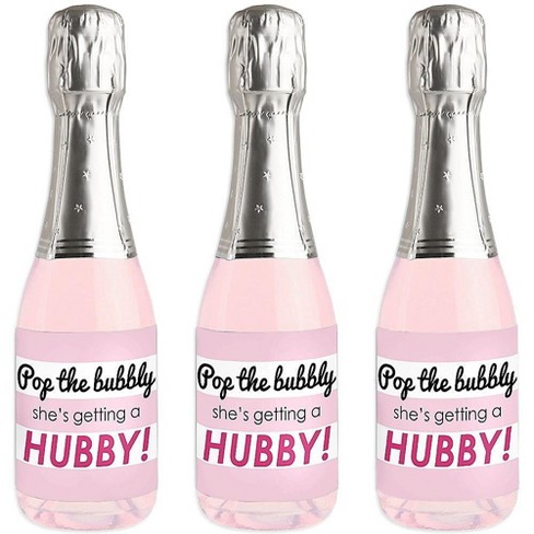 Big Dot Of Happiness Mr. And Mrs. - Mini Wine & Champagne Bottle Label  Stickers - Black And White Wedding Or Bridal Shower Favor Gift - Set Of 16  : Target