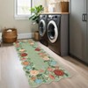 coucheta Area Rug, Low Pile, Washable Rugs,Stain Resistant, Non Slip, Modern Floral Scalloped Carpet for Bedroom, Living Room - 2 of 4