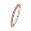 Pure Collection by Ross-Simons 0.30 ct. t.w. Pink Sapphire Eternity Band in 14kt Rose Gold - 3 of 4