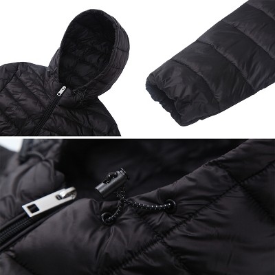 Женские куртки Rokka&Rolla Women's Light Long Coat Packable Puffer Jacket-Very Black, size XX Large — фото 7