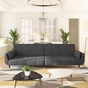 vidaXL 2-Seater Sofa Bed with Two Pillows Loveseat Couch Furniture Velvet - 2 of 4