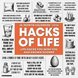 Willow Creek Press 12"x12" 2026 Hacks of Life Wall Calendar - 1 of 4