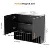 Hair Color Organizer Rack, Wall-Mounted Adjustable Shelves Salon Cabinet, White - 3 of 4