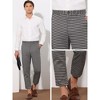 Lars Amadeus Men's Plaid Pattern Flat Front Dress Pants - 4 of 4